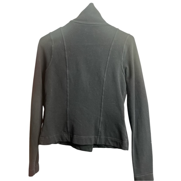 !SOLD! JACOB Black Cotton Jacket Button Down Shawl Sweater Soft Stretchy - Picture 2 of 7